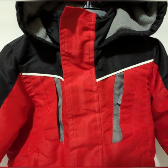 Toughskins Infant Boys 18 Month Black and Cherry Pie Snow Jacket - Picture 4 of 13